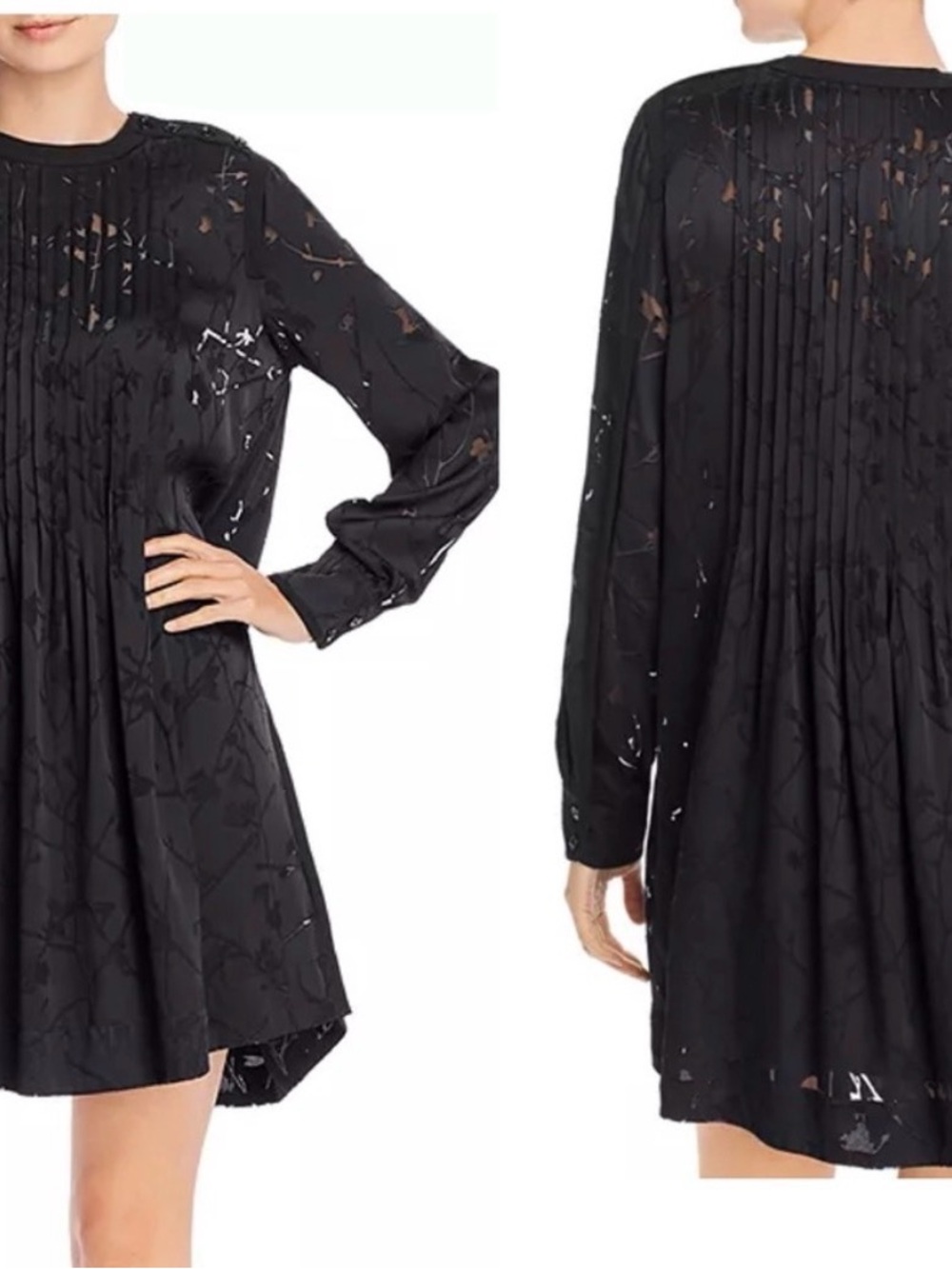 rag & bone floral burnout silk mini dress - xd